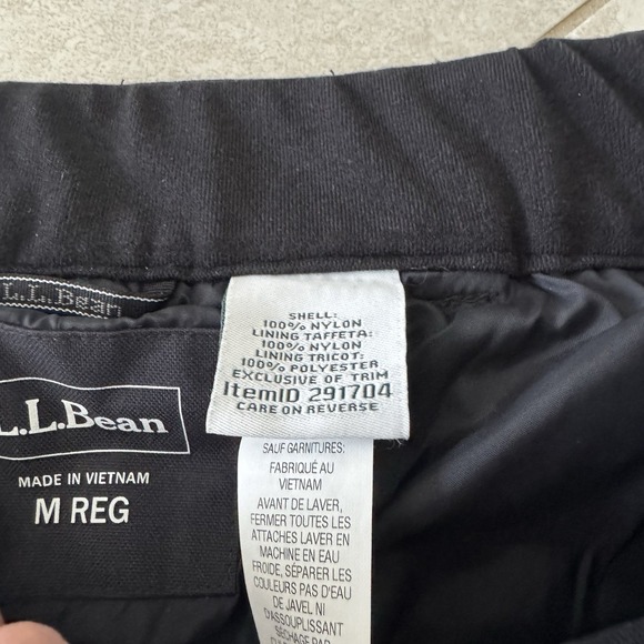 LL Bean Carrabassett Ski Pants Mens M Reg Black Insualted Snow Outdoor NWT - Picture 6 of 9
